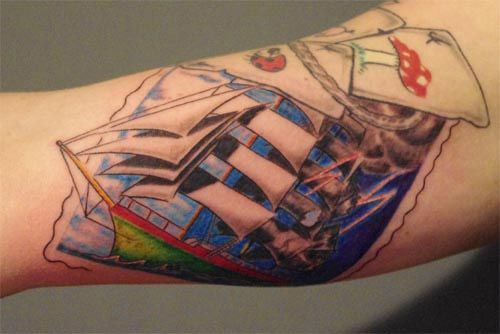 Segelschiff Sailing Tattoo