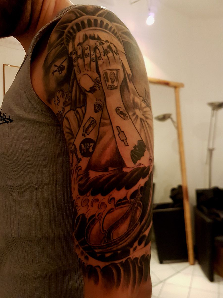 Comic Tattoo - Statue of Liberty